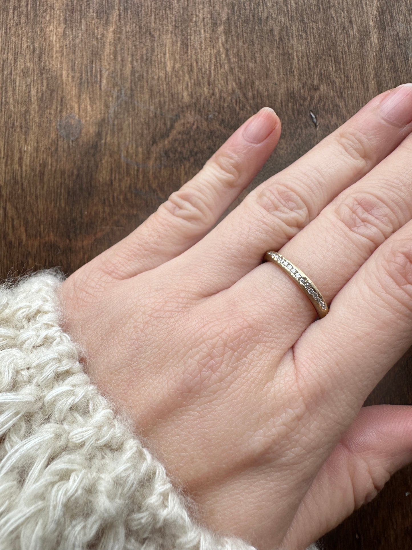 {Fjord Ring} Half Eternity Band