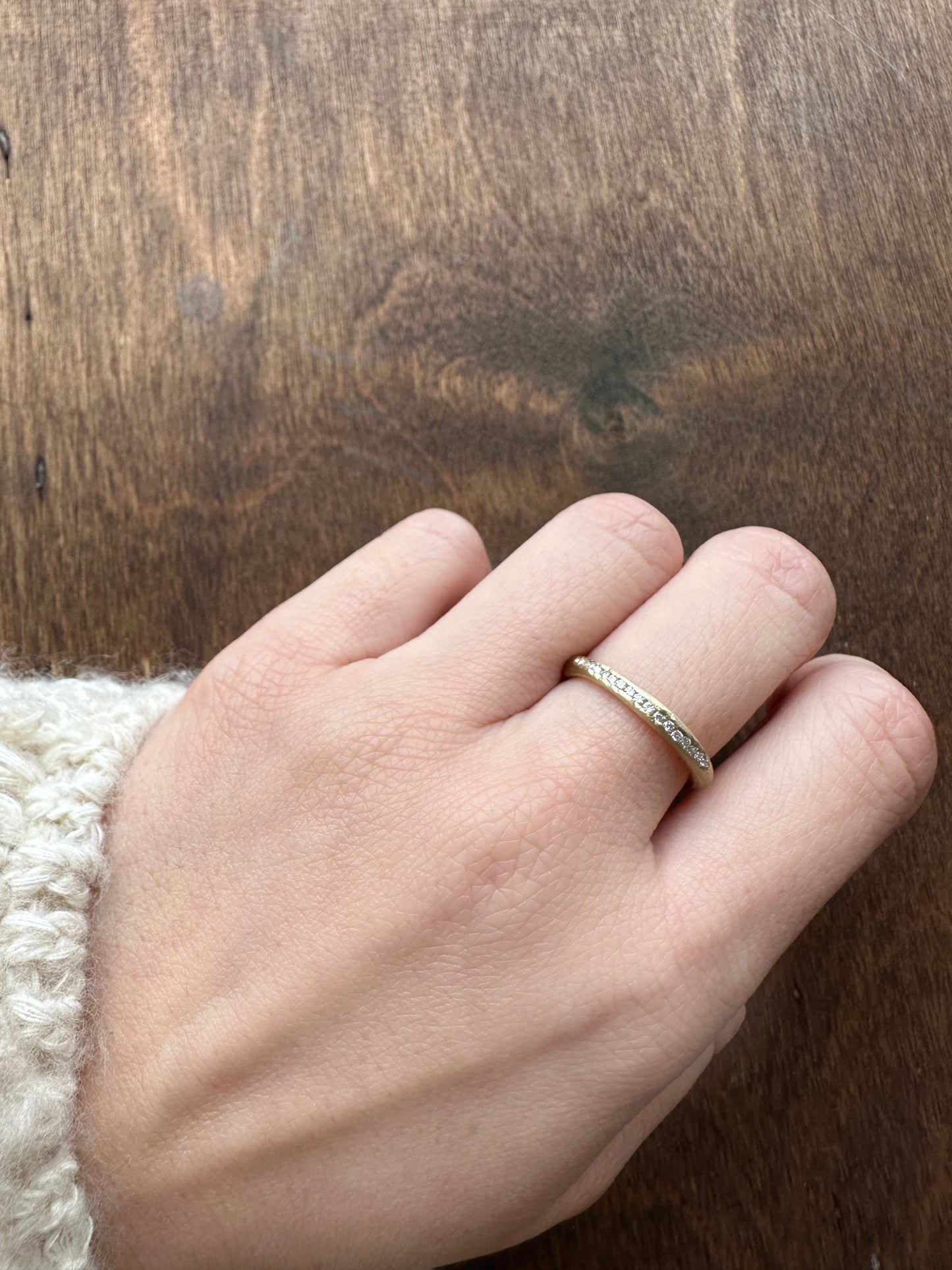 {Fjord Ring} Half Eternity Band
