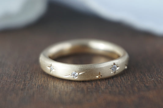 Starry Engraved Ring
