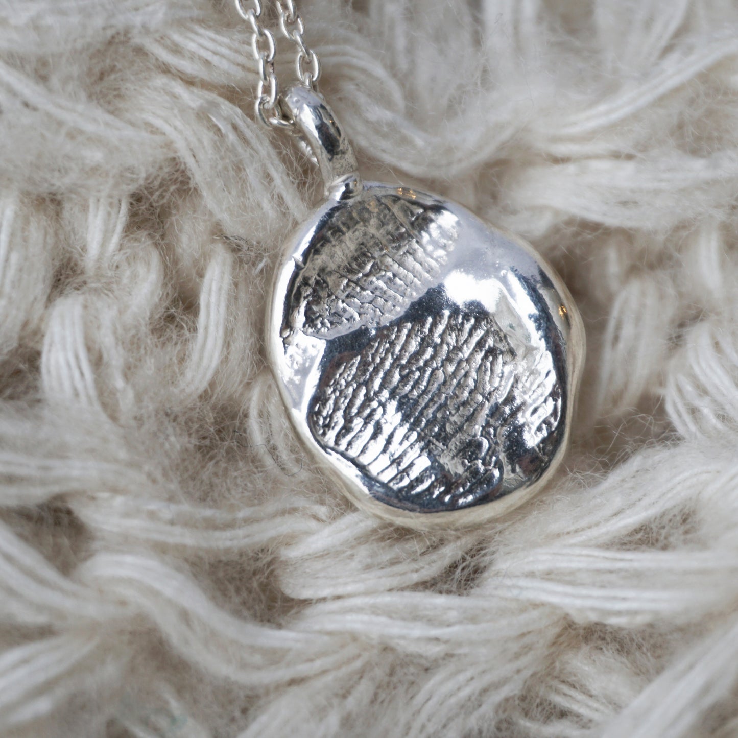 Two of us Finger Print Necklace