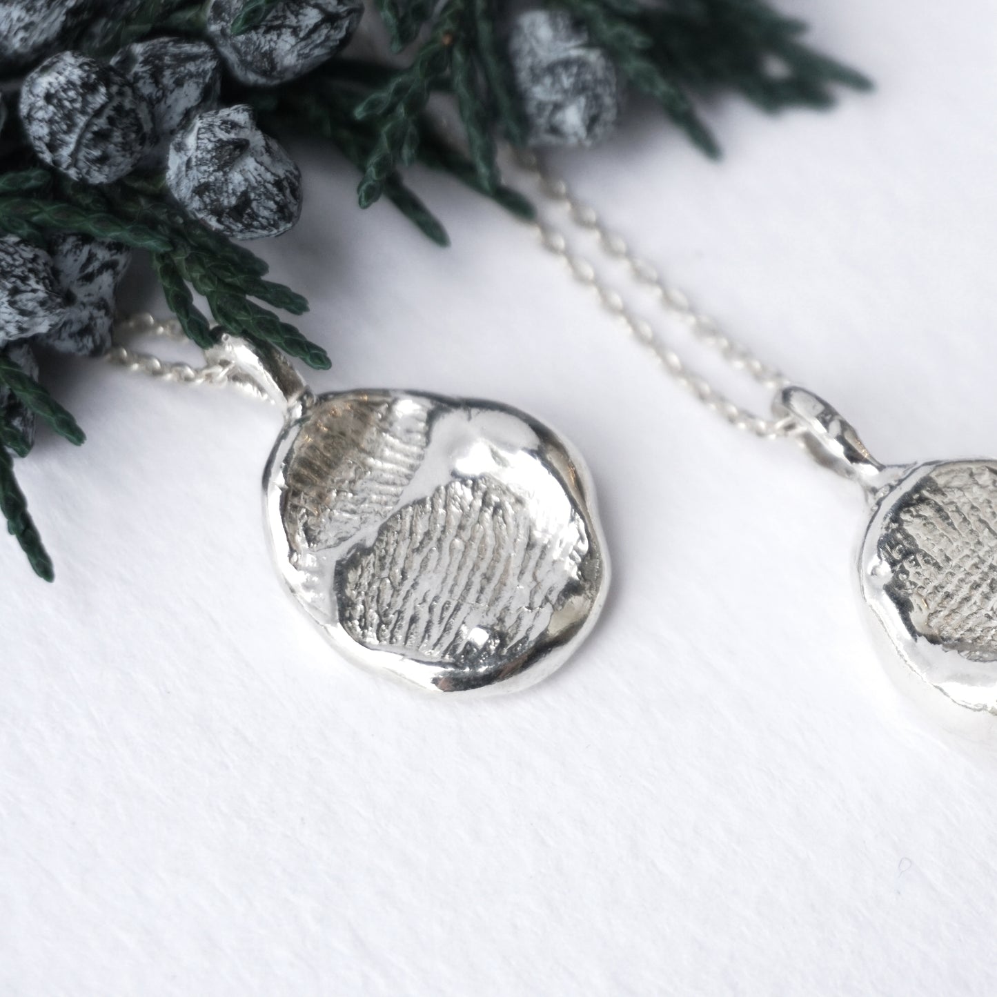 Two of us Finger Print Necklace