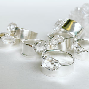 Herkimerdiamond Embed mid ring