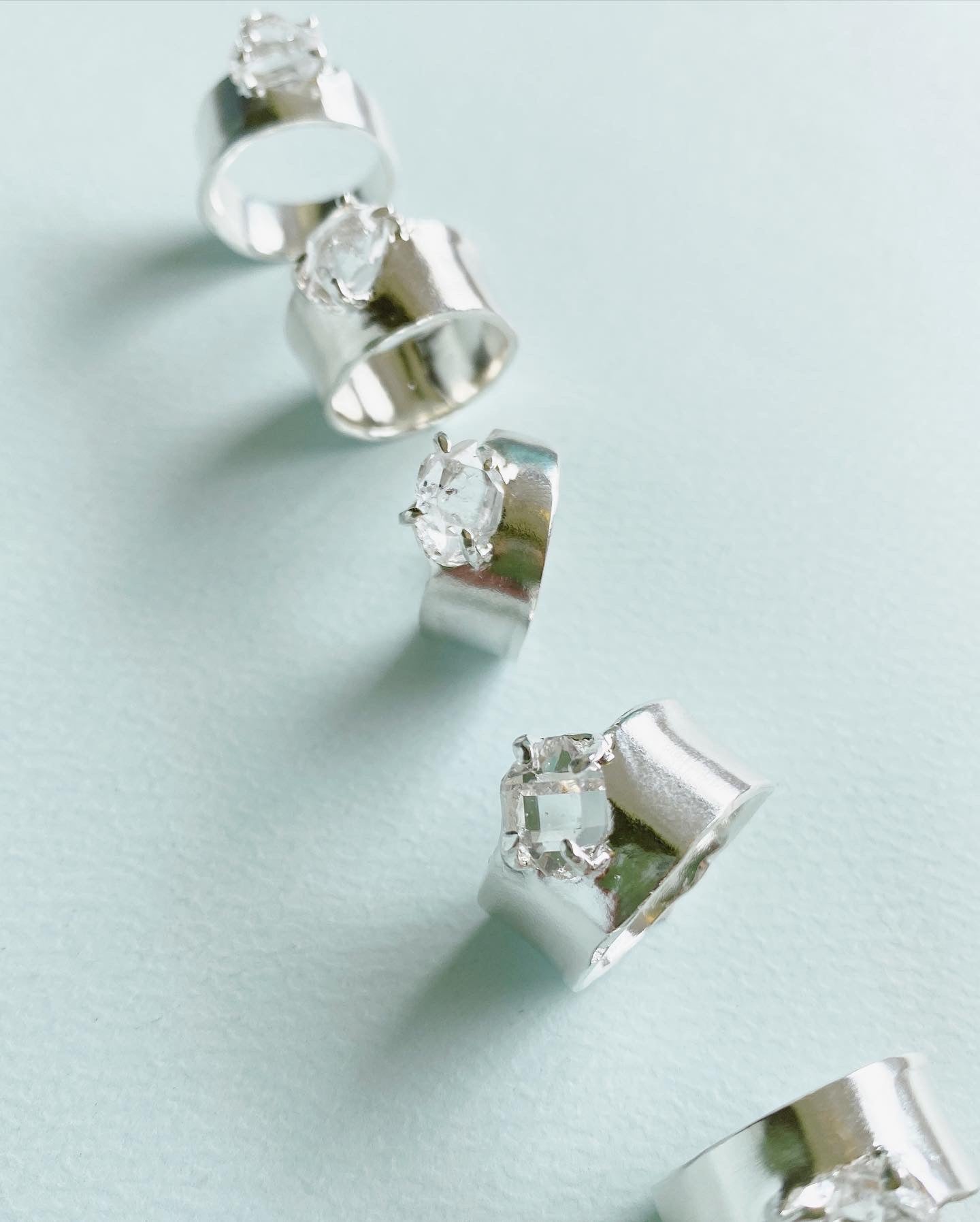 Herkimerdiamond Embed mid ring