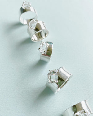 Herkimerdiamond Embed mid ring